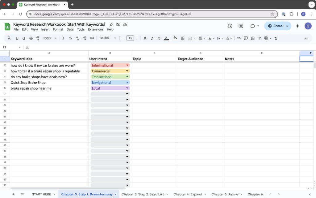 Start With Keywords: Workbook